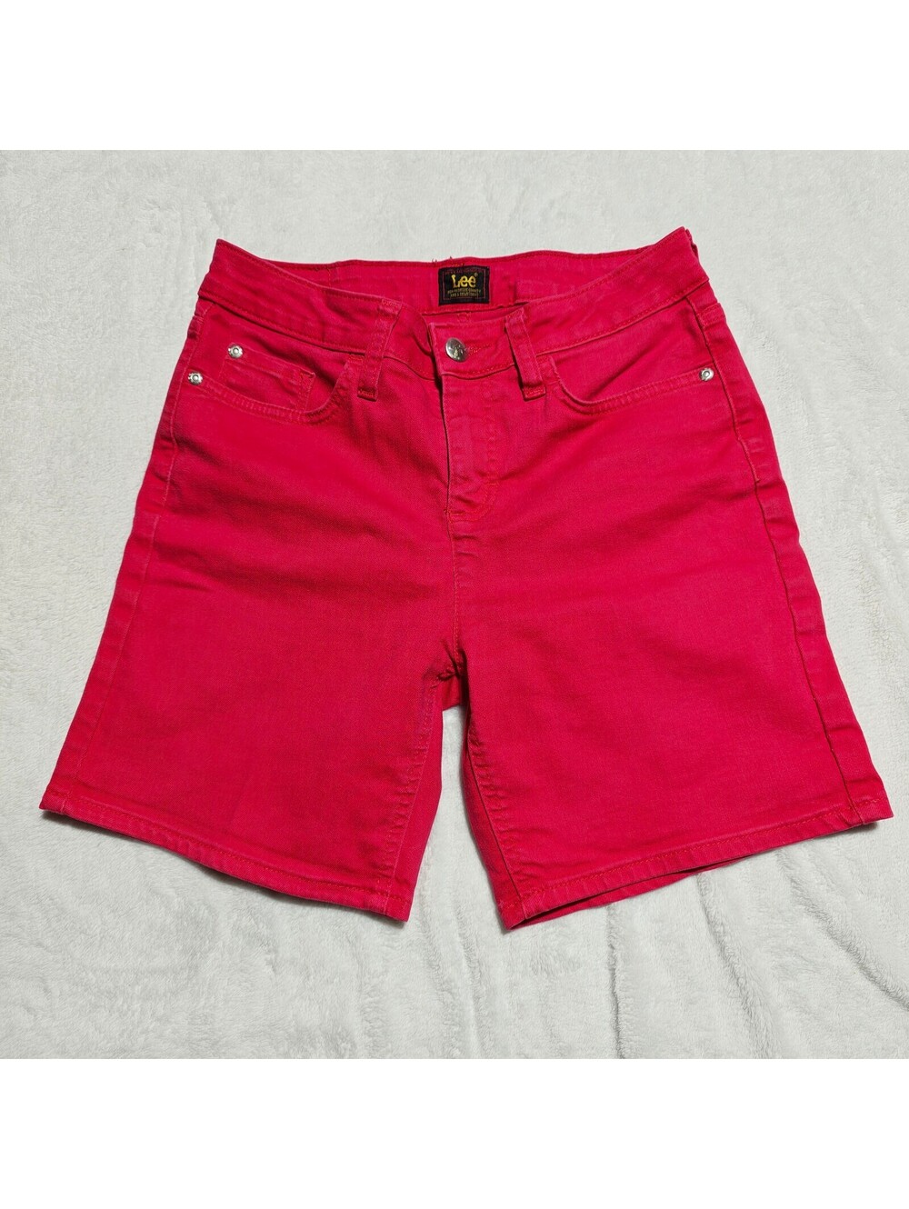 Lee Hot Pink High Rise Bermuda Shorts